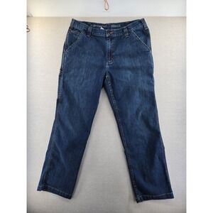 Carhartt Carpenter Jeans Mens 34x30 Relaxed Fit 102808-498 Denim Blue